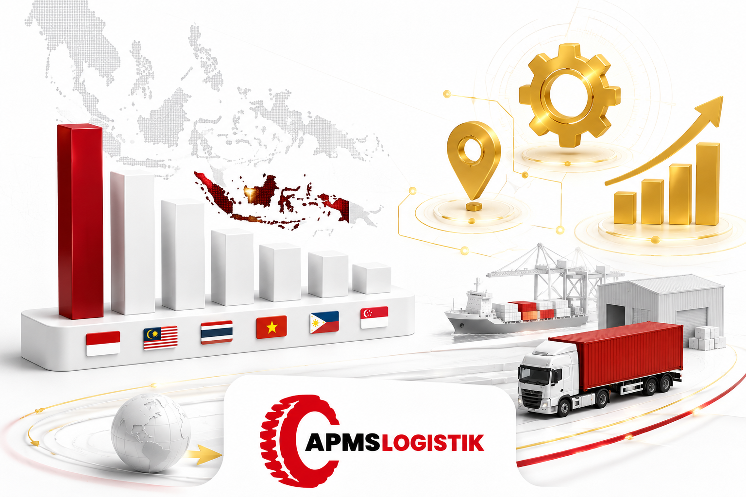 Ilustrasi Biaya Logistik Indonesia