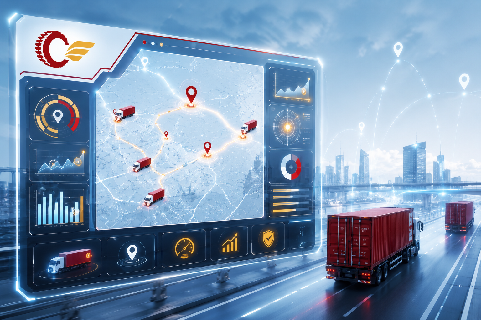 Ilustrasi GPS Tracking Logistik
