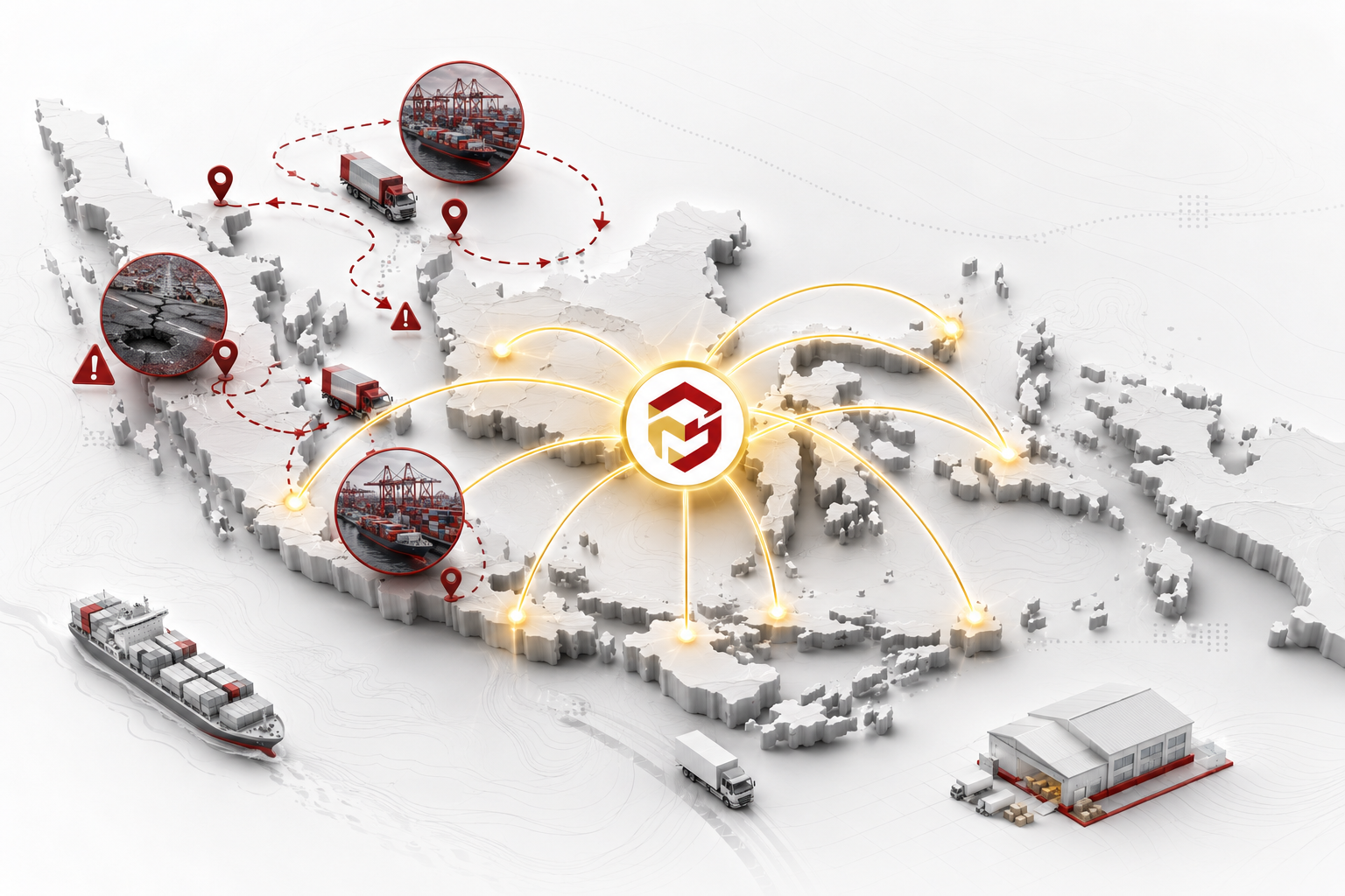 Ilustrasi Tantangan Supply Chain Indonesia